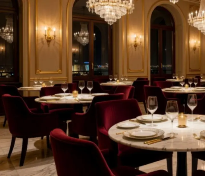 Exkluzív privát rendezvényterem elegáns, gyertyafényes fine dining terítéssel